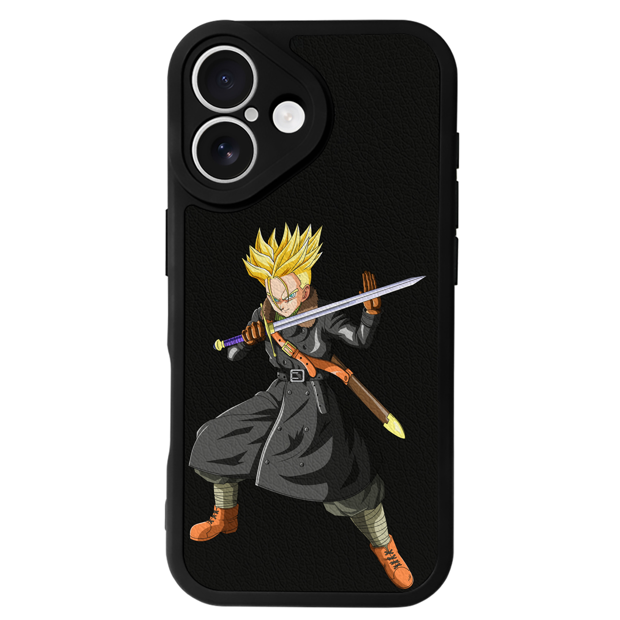 （画像用） ドラゴンボール トランクス（Torankusu）DRAGON BALL Trunks 【iPhone 16シリーズ対応】シリコンスマホケース（レザー調） 材質：シリコン
